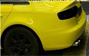 Quality Gloss Yellow Metallic Car Wrap Film Slidable Anti UV Air Release wholesale