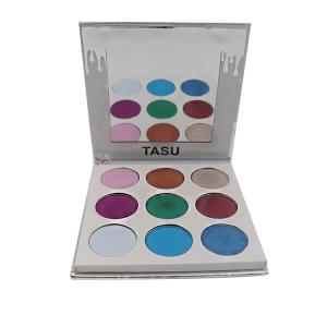Quality Silver Cardboard Shell Makeup Eyeshadow Palette 9C Color ODM Private Label wholesale