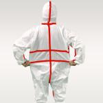 OEM EN14126 White TYPE 4 Non Woven Isolated Disposable Coverall Waterproof With