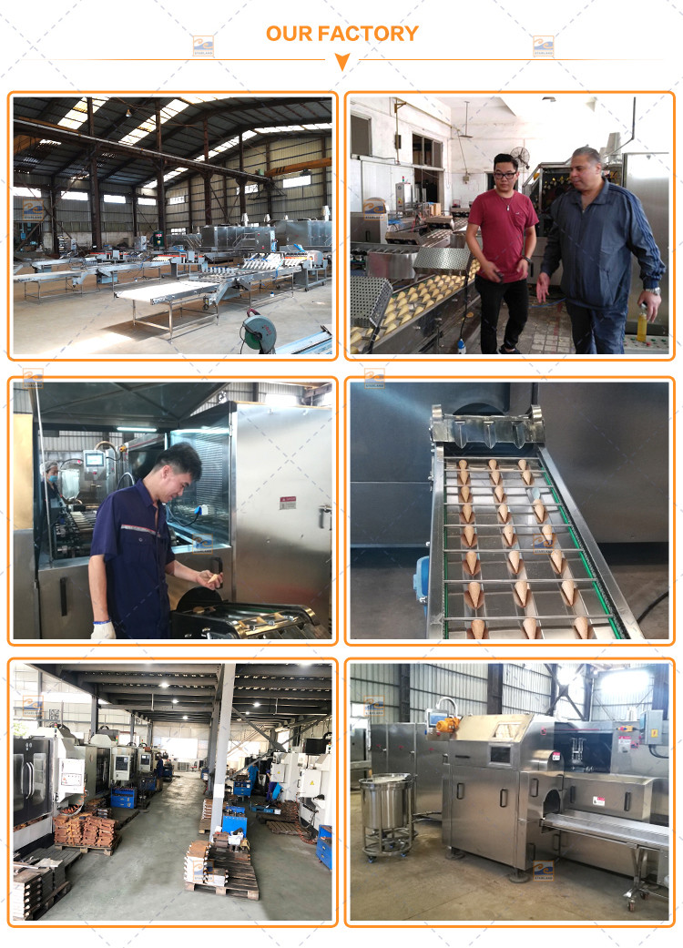 Tunnel Type Automatic Ice Cream Shop Equipment Ice Cream Cone Making Machine