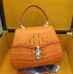 Authentic Crocodile Skin Lady Saddle Purse Genuine Alligator Leather Female