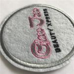 Letter Embroidered Sports Patches Round Shape Custom Logo For Work Blouse