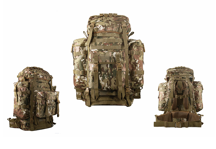 Outdoor Training and Camping Backpack with Molle System 600D Oxford Cloth Material