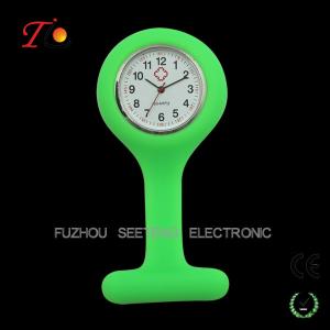 Quality Custom logo silicone nurse watch with a pin in the back as a pocket watch wholesale