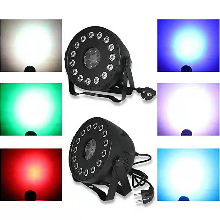 2019 Hot 15 pcs RGB 3in1 Tricolor Wash LED Pattern Flat Par Light with Wireless IR Control