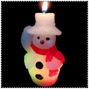 Quality Christmas Snowman LED color changing candle with LED BATTERY wholesale