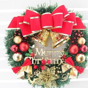 Quality PVC 30cm Large Bell Christmas Wreath Holiday Home Decor wholesale