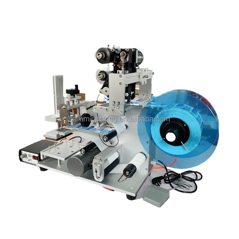 Good quality semi-automatic flat bottle labeling machine packing machine with coder