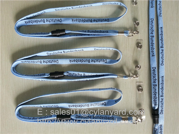 Inexpensive Tube lanyard with metal sheet crimp