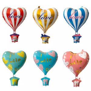 Quality Wholesal 2022 hot 22 Inch 4D Love Heart Shaped Balloon Hot Air balloon Foil Boda Globos For Wedding Valentines Day Party wholesale
