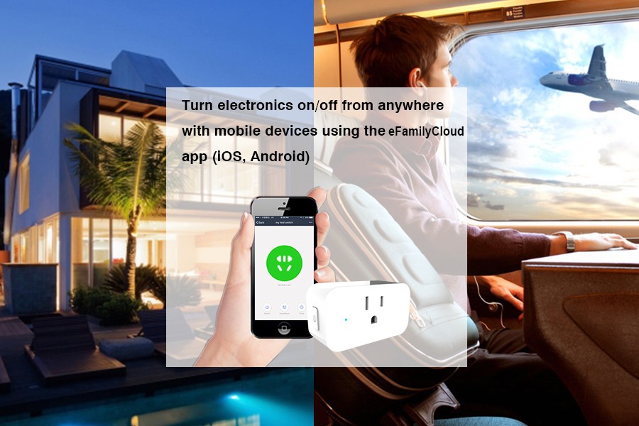 MXQ SP07 Alexa Google WIFI Smart Plug Voice Control Wireless Remote Control
