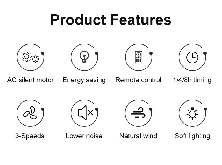 Controlling Mode WIFI Crystal LED Ceiling Fan Light with Hidden Blades and Wall Control