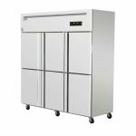 Six Doors Commercial Upright Freezer Stainless Steel R600a R134a