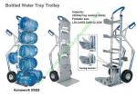 Aluminum Bottled Water Tray Wire Shopping Trolley , Heavy Duty Foldable Hand