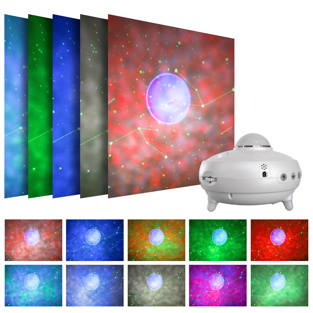 2022 New 12 Constellations Music Galaxy Projector Lamp Romantic Nebula Planet Laser Atmosphere lamp with BT and Remote C