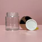 Color painting 200g Glass Jars Frosted Transparent Glass Container Non Leakage