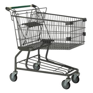 Quality Q235 Steel Supermarket Shopping Trolley Cart On Wheels wholesale