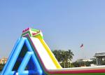 Waterproof 0.55 Mm PVC Large Inflatable Water Slides With Single Lane For Event