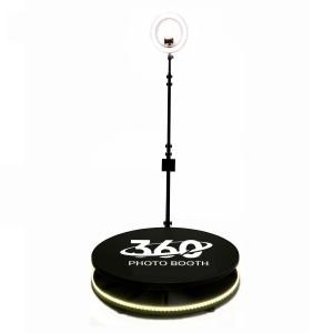 Quality Christmas Shows 360 Photo Booth Machine Stand On With Selfie Light Flight Case wholesale