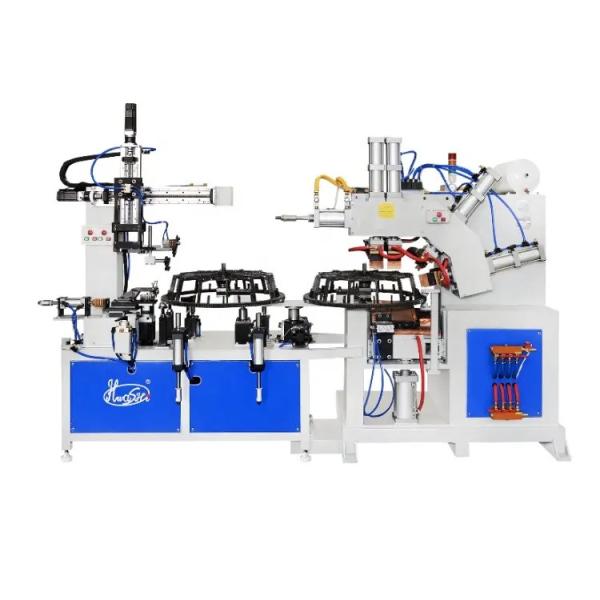 Cheap Double Station Automatic Wire Looping Industrial Spiral Fan Guard Spot Welding Machine for sale
