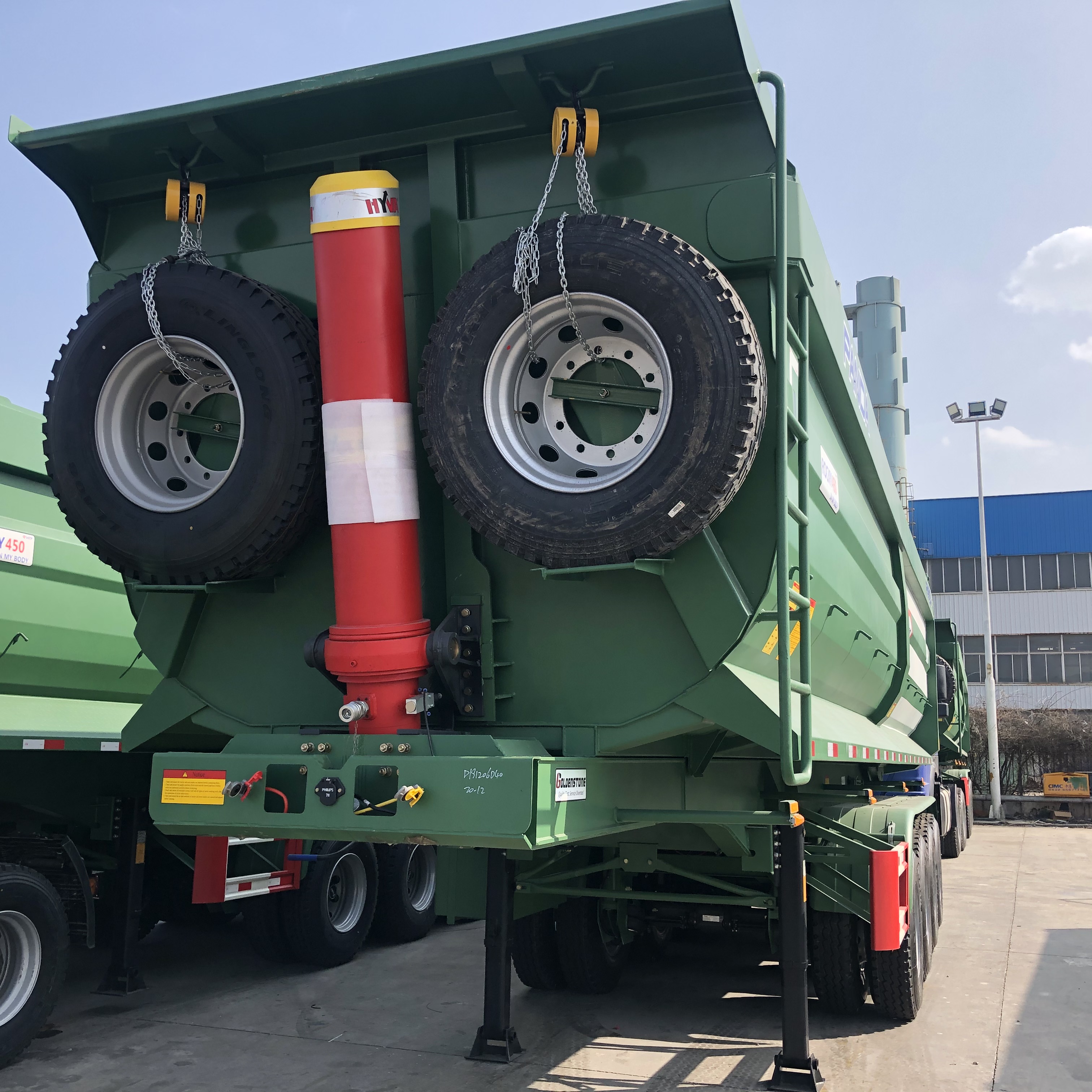 3 /4 /5 Tri Axle 35 Cubic Meter 40 Cbm 60 Tons 80ton Heavy duty Dump Truck U-shape Tipper Semi Trailer for Sale
