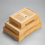 Reservoir Type Chinese Bamboo Gongfu Tea Tray 11''*7''* 2.5''