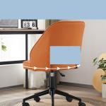 GENUINE LEATHER Office Chair with Wheels and Lumbar Support Black Brown or Brown