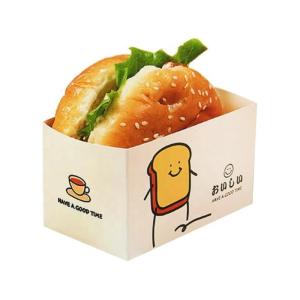 Quality Customized hamburger box disposable food grade takeaway kraft paper corrugated cardboard box wholesale
