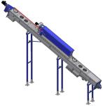 2.2kw 400mm Diameter Inclined Screw Conveyor