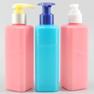 Quality OEM Pink Blue Square 200ml Shampoo Pump Bottles wholesale