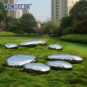 Quality Geometry Cobble Stainless Steel Garden Sculptures 3 Dimensional wholesale