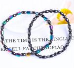 Gemstone Bead Slimming Magnetic Hematite Stone Ankle Bracelets With Five Star