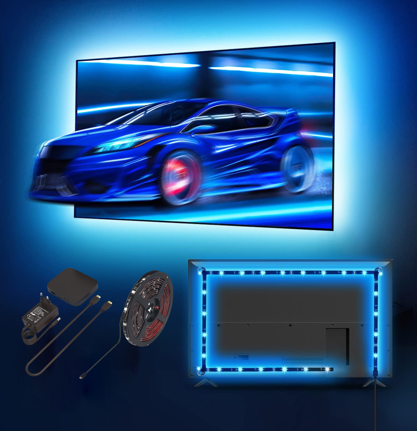 Adjustable Brightness 7.2W Waterproof LED TV Backlight With Timer Function