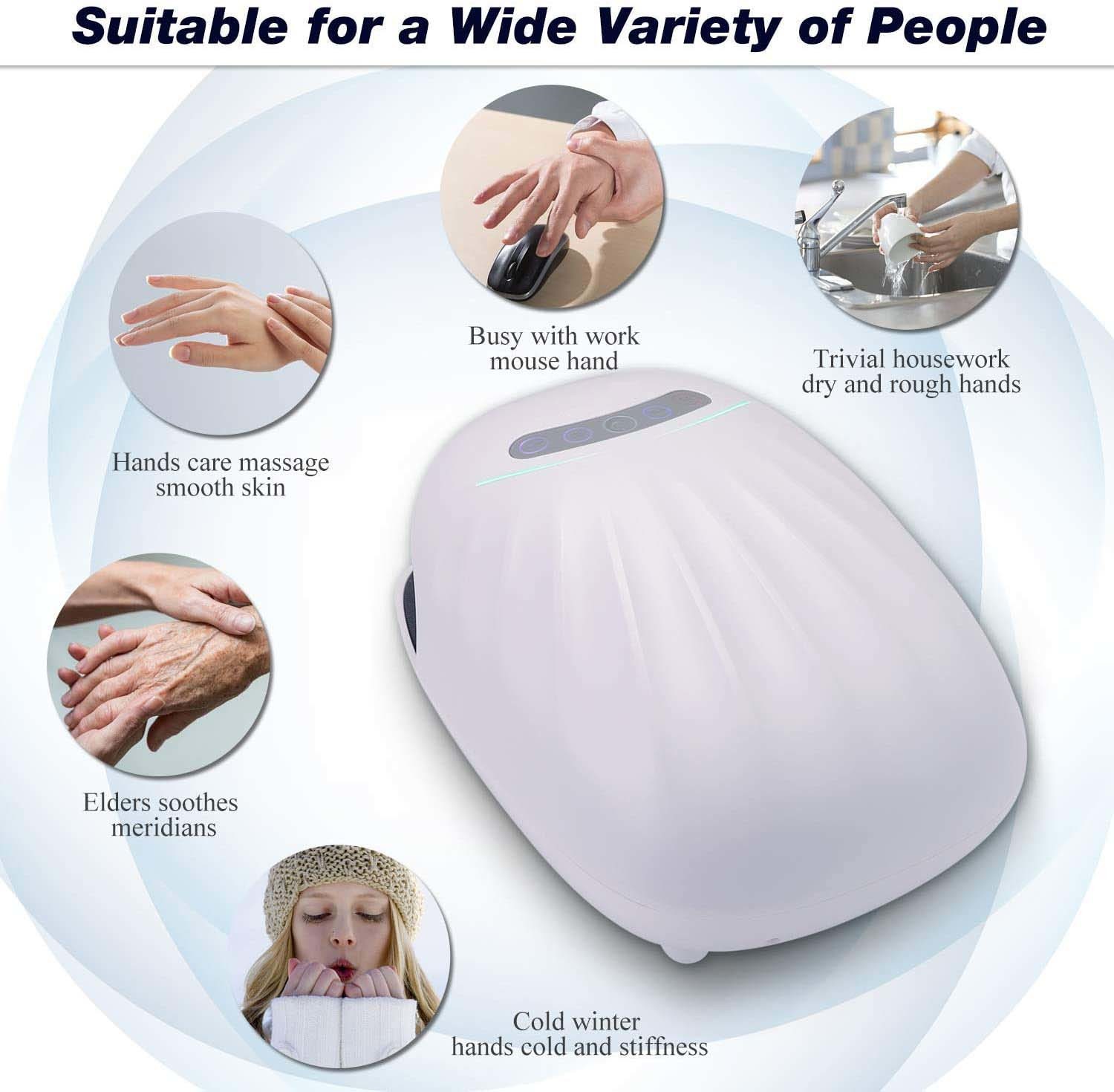 ROHS Adjustable Wireless Compression Hand Massager Rolling With Warm