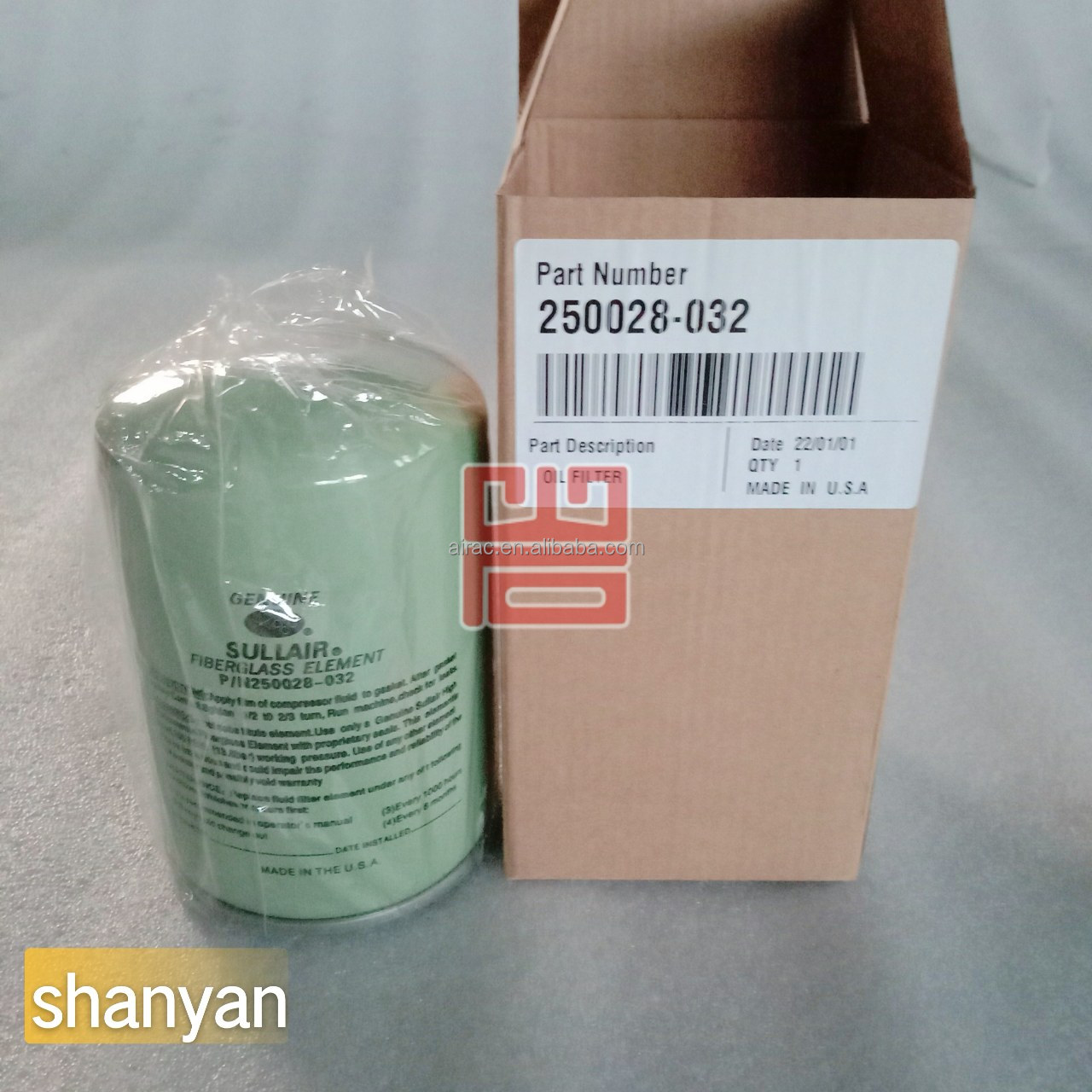 Air Compressor Spare Parts Oil Filter Element Kit for Sullair 250028-032 250026-982
