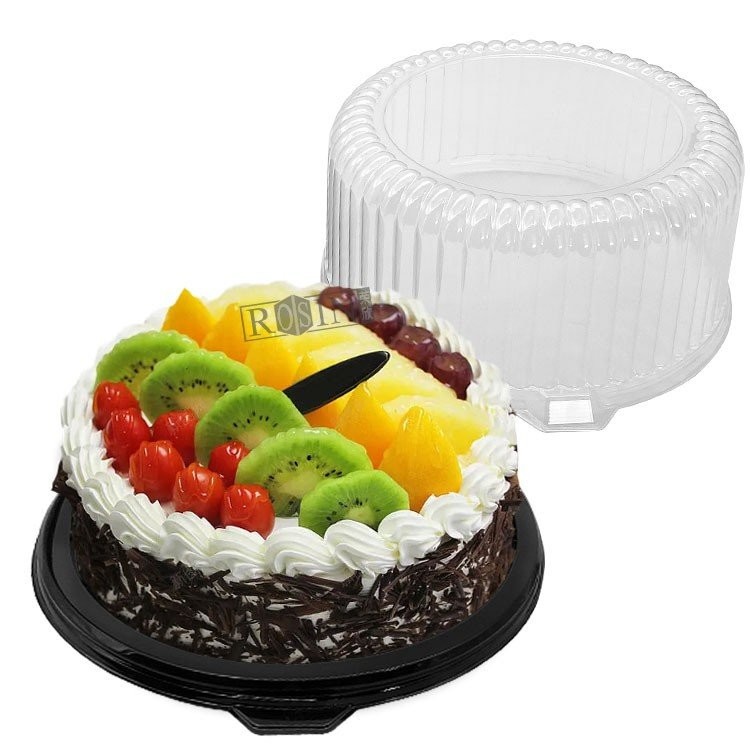 Food Grade 10 Inch Disposable Cheesecake Containers With Snap On Lid