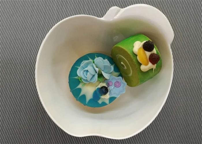 Apple Shape Melamine Dinnerware Bowl Diameter 15cm Weight 154g White Porcelain Bowl