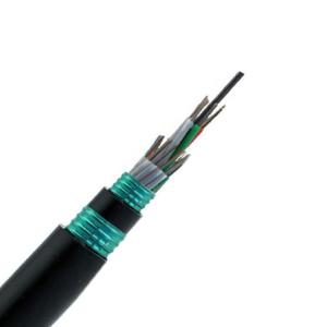 Quality GYTS53 Direct Buried Fiber Optic Cable Rodent Protection Black PE Jacketed wholesale