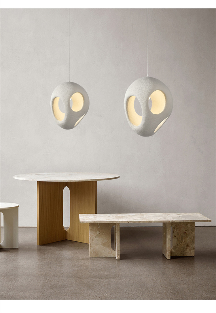 Nordic Minimalism Dining Island LED Chandelier Living Room Bedroom Modern Bar Decoration Wabi-Sabi Lamp(WH-VP-180)