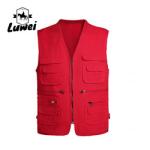 Causal Multi-pocket Sleeveless Oversize Top Utility Waistcoat V-neck Cardigan