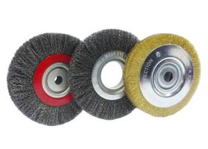 Quality Metal Polishing Crimped Brass Wire Wheel Brush , Durable Rotary Wire Brush wholesale