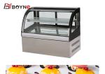 Desktop Stainless Steel Cake Display Freezer Dynamic Cooling For Supermarket