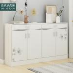 White Waterproof Wood 4 Door Shoe Cabinet for entryway
