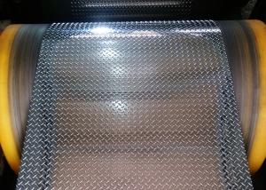 0.2 - 8 Mm Thickness Aluminum Tread Plate Textured Surface In Silver / Black