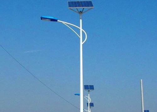 Painting 9M Galvanized Street Light Poles SS41 Steel Lamp Post Support Column
