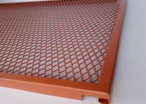 Quality Manor Red Expanded Metal Screen Mesh , Leaf Stopper Plain Expanded Metal Sheet wholesale