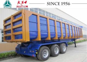 Quality U Shaped Semi Dump Trailers , 33 CBM 3 Axle Trailer With Spring Suspension wholesale