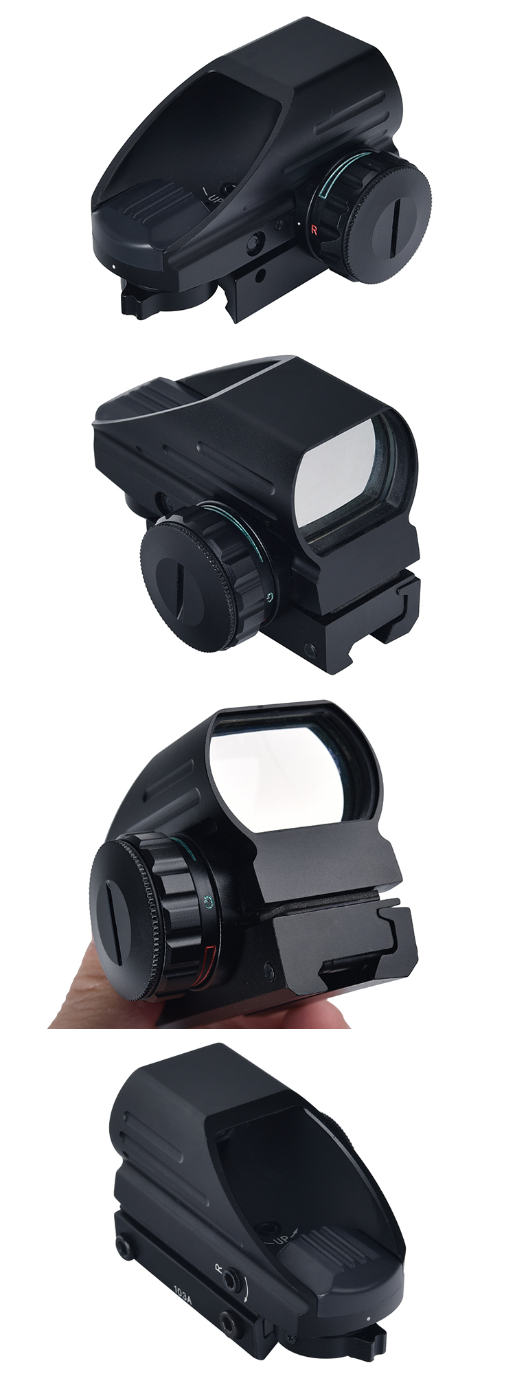 22mmX33mm Objective Dia Red Green 4 Patterns Reticle Reflex Red Dot Reflex Sight