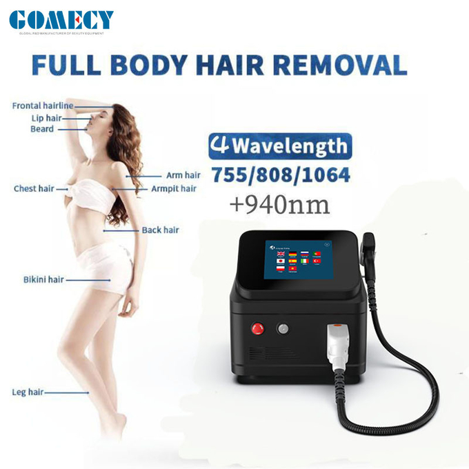 4 Wavelenths High Power Portable 808nm Diode Ice Laser Machine For Hair Removal