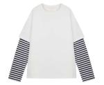 Small Moq Clothing Manufacturers Men'S Double Sleeve Strip Long Sleeve T Shirt